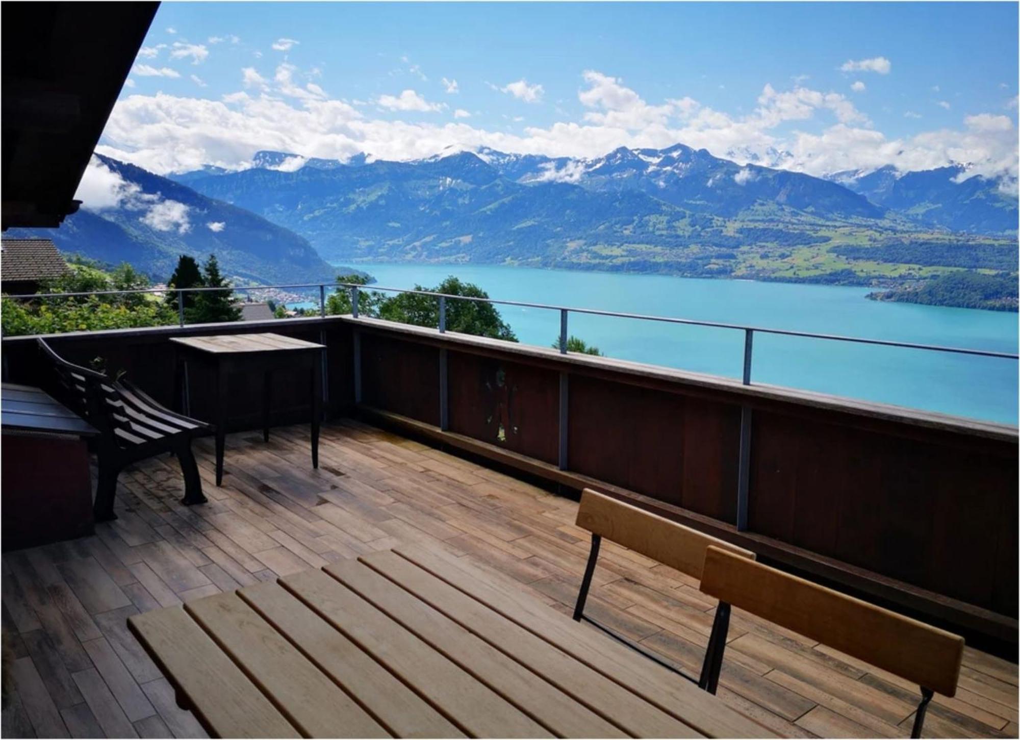 Chalet With View Of The Mountains And The Thun Lake ジーグリスヴィル エクステリア 写真